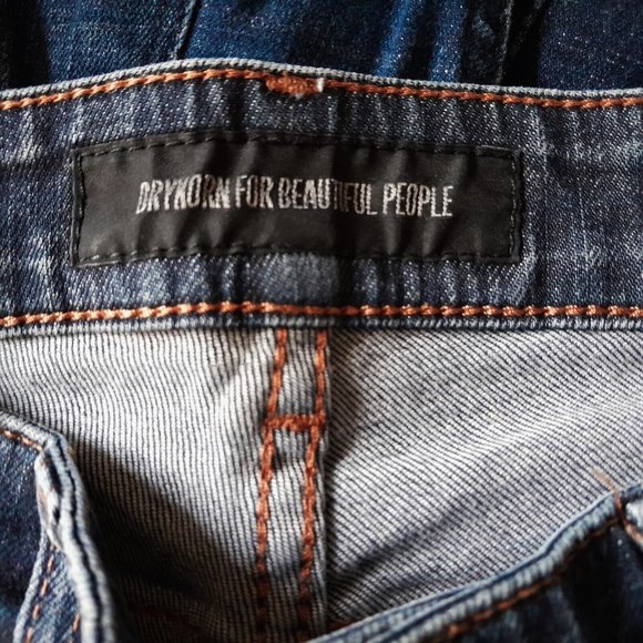 Men's Drykorn for Beautiful People Low Rise Skinny Jeans Size 29 x 30 Dark Wash - Picture 5 of 8